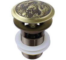Донный клапан Bronze de Luxe Дракон 21984 click-clack Бронза