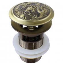 Донный клапан Bronze de Luxe Дракон 21984 click-clack Бронза