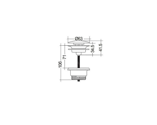 Донный клапан Kludi Rotexa 1047153-00 click-clack цвет Белый матовый