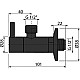 Приобрести Запорный вентиль Alcaplast ARV003-BLACK угловой Черный матовый в магазине сантехники Santeh-Crystal.ru