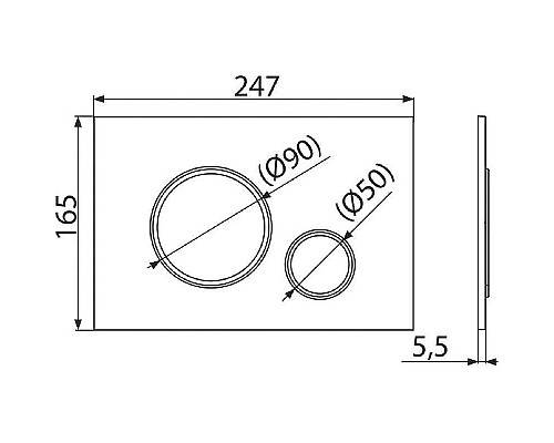 Приобрести Клавиша смыва Alcaplast M770 Белая Хром в магазине сантехники Santeh-Crystal.ru