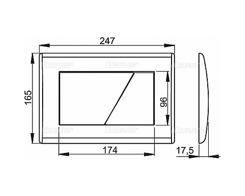 Купить Клавиша смыва Alcaplast M170 Белая в магазине сантехники Santeh-Crystal.ru