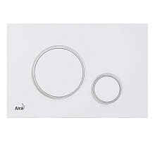 Клавиша смыва Alcaplast M776 Белая Хром глянец