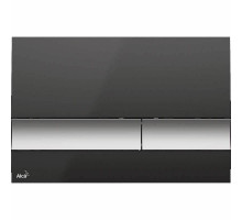 Клавиша смыва Alcaplast Basic M1728-2 Черная Матовый хром