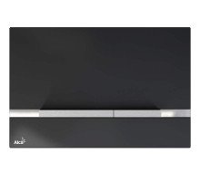 Клавиша смыва Alcaplast Flat Stripe Glass STRIPE-GL1204 Черная
