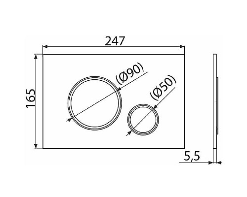 Заказать Клавиша смыва Alcaplast Thin M771 Хром в магазине сантехники Santeh-Crystal.ru