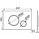 Купить Клавиша смыва Alcaplast Thin M775 Белая Золото в магазине сантехники Santeh-Crystal.ru