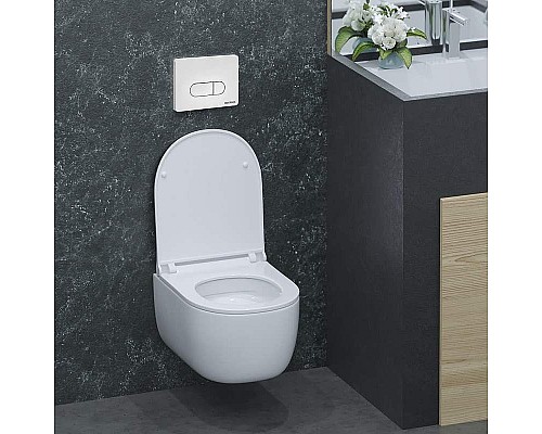 Заказать Клавиша смыва Berges Novum D4 040034 Soft Touch Белая в магазине сантехники Santeh-Crystal.ru