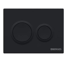 Клавиша смыва Berges Novum O5 040065 Soft Touch Черная