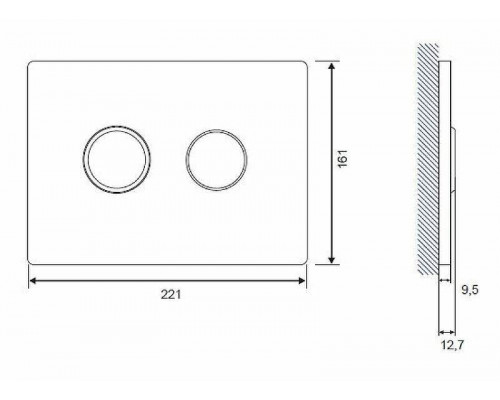 Заказать Клавиша смыва Cersanit Accento Circle P-BU-ACN-CIR/Cg Хром в магазине сантехники Santeh-Crystal.ru