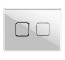 Клавиша смыва Cersanit Accento Square 63530 Белая глянцевая стекло