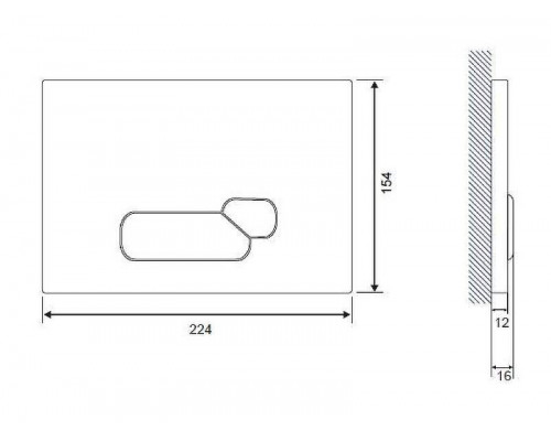 Приобрести Клавиша смыва Cersanit Actis P-BU-ACT/Whg/Gl Белая в магазине сантехники Santeh-Crystal.ru