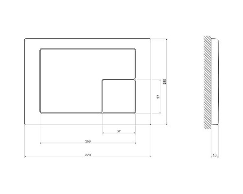 Заказать Клавиша смыва Cersanit Corner 64108 Хром глянцевый в магазине сантехники Santeh-Crystal.ru