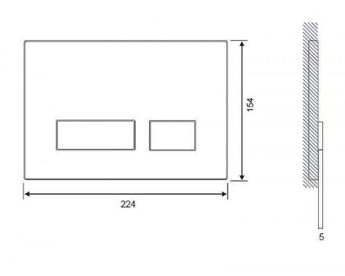 Заказать Клавиша смыва Cersanit Movi P-BU-MOV/Whg/Gl Белая глянцевая в магазине сантехники Santeh-Crystal.ru