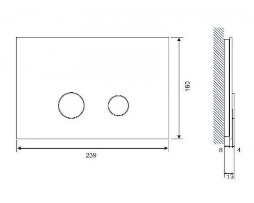 Купить Клавиша смыва Cersanit Stero P-BU-STE/Whg/Gl Белая глянцевая в магазине сантехники Santeh-Crystal.ru