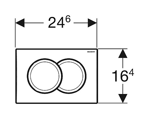 Заказать Клавиша смыва Geberit Delta01 115.107.46.1 Хром матовый в магазине сантехники Santeh-Crystal.ru