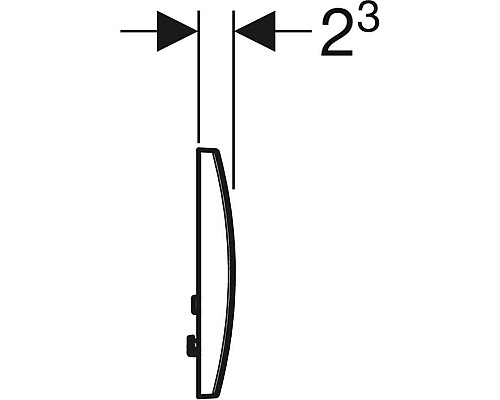 Купить Клавиша смыва Geberit Delta20 115.127.21.1 Хром глянцевый в магазине сантехники Santeh-Crystal.ru