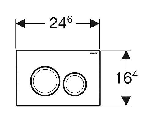 Заказать Клавиша смыва Geberit Delta20 115.127.46.1 Хром матовый в магазине сантехники Santeh-Crystal.ru