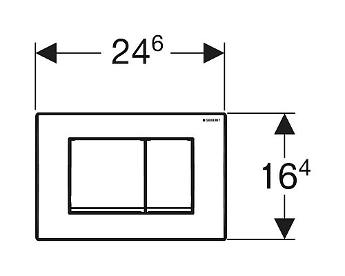 Приобрести Клавиша смыва Geberit Delta30 115.137.46.1 Хром матовый в магазине сантехники Santeh-Crystal.ru