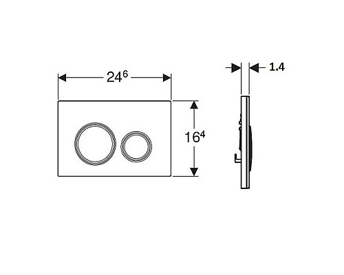 Купить Клавиша смыва Geberit Sigma 20 NEW 115.882.JQ.1 Хром в магазине сантехники Santeh-Crystal.ru