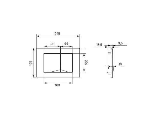 Купить Клавиша смыва Iddis Unifix UNI05MWi77 Белая матовая в магазине сантехники Santeh-Crystal.ru