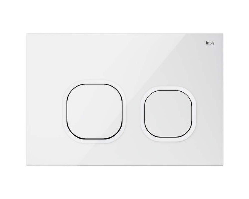 Купить Клавиша смыва Iddis Uniglass UNG01GWi77 Белая в магазине сантехники Santeh-Crystal.ru
