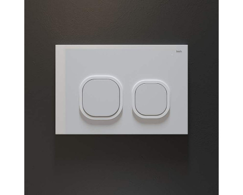 Купить Клавиша смыва Iddis Uniglass UNG01GWi77 Белая в магазине сантехники Santeh-Crystal.ru