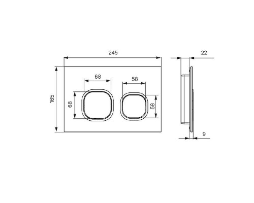 Купить Клавиша смыва Iddis Uniglass UNG01GWi77 Белая в магазине сантехники Santeh-Crystal.ru