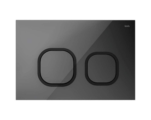 Приобрести Клавиша смыва Iddis Uniglass UNG01GBi77 Черная в магазине сантехники Santeh-Crystal.ru