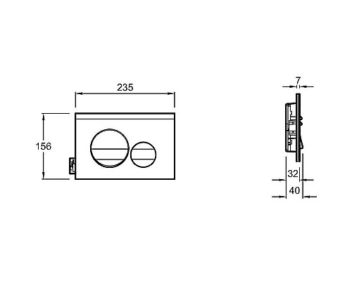 Заказать Клавиша смыва Jacob Delafon E20859-00-MWH Белая матовая Белая глянцевая в магазине сантехники Santeh-Crystal.ru