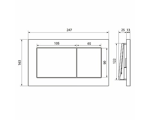 Купить Клавиша смыва Point Ника PN44081C Хром в магазине сантехники Santeh-Crystal.ru