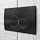 Купить Клавиша смыва Point Виктория PN44061BC Черная матовая Хром в магазине сантехники Santeh-Crystal.ru