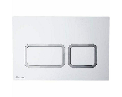 Купить Клавиша смыва Ravak Twin Flat X01739 Сатин в магазине сантехники Santeh-Crystal.ru