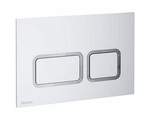 Купить Клавиша смыва Ravak Twin Flat X01739 Сатин в магазине сантехники Santeh-Crystal.ru