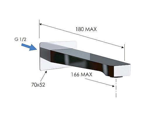 Купить Излив для смесителя Remer 91DR Хром в магазине сантехники Santeh-Crystal.ru