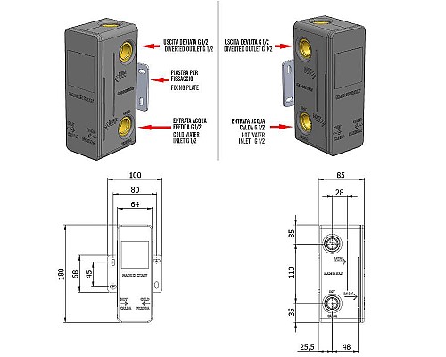 Приобрести Скрытая часть для смесителя Remer RRBOX92 G 1/2 в магазине сантехники Santeh-Crystal.ru