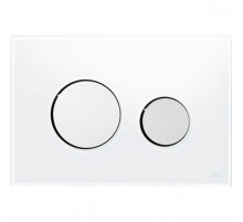 Клавиша смыва Tece Loop Glass 9240660 для унитаза Белая Хром глянцевый