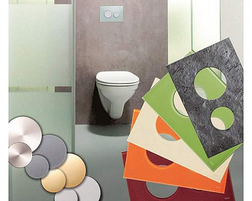 Заказать Клавиша смыва Tece Loop Modular 9240665 для унитаза без лицевой панели Хром матовый в магазине сантехники Santeh-Crystal.ru