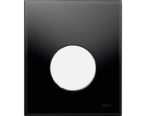 Приобрести Клавиша смыва Tece Loop Urinal Glass 9242654 для писсуара Черная Белая в магазине сантехники Santeh-Crystal.ru