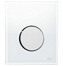 Клавиша смыва Tece Loop Urinal Glass 9242660 для писсуара Белая Хром глянцевый