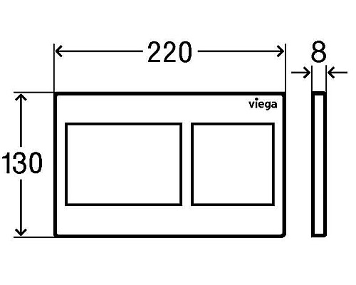 Купить Клавиша смыва Viega Prevista Visign for Style 21 8611.1 773236 Хром в магазине сантехники Santeh-Crystal.ru