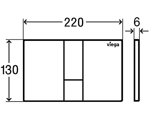 Приобрести Клавиша смыва Viega Prevista Visign for Style 24 8614.1 773274 Хром матовый в магазине сантехники Santeh-Crystal.ru