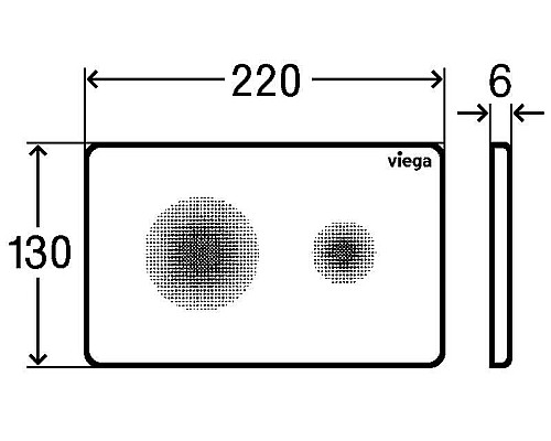 Приобрести Клавиша смыва Viega Prevista Visign for Style 25 8615.1 774356 Альпийский белый в магазине сантехники Santeh-Crystal.ru