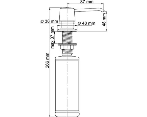Заказать Дозатор для жидкого мыла WasserKRAFT K-1799 Черный матовый в магазине сантехники Santeh-Crystal.ru