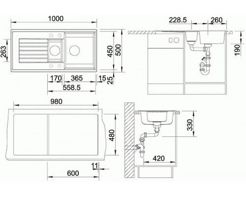 Купить Кухонная мойка Blanco Zia 6S 515072 Кофе в магазине сантехники Santeh-Crystal.ru