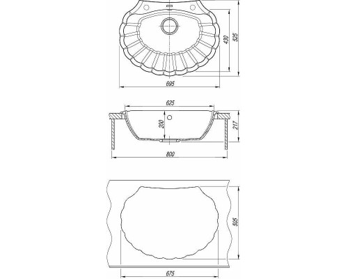 Купить Кухонная мойка Florentina Гребешок-695 20.345.E0695.107 Песочная в магазине сантехники Santeh-Crystal.ru