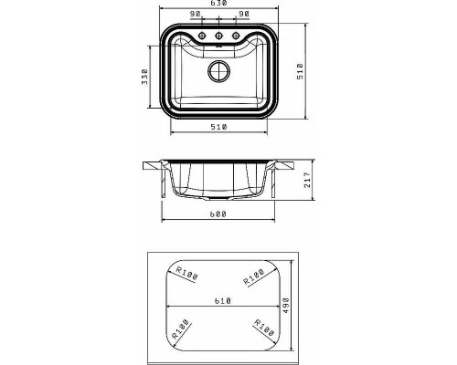 Заказать Кухонная мойка Florentina Крит-630 20.110.D0630.305 Грей в магазине сантехники Santeh-Crystal.ru