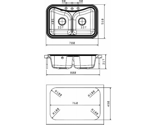 Заказать Кухонная мойка Florentina Крит-780А 20.175.E0780.305 Грей в магазине сантехники Santeh-Crystal.ru