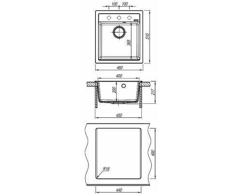 Заказать Кухонная мойка Florentina Липси-460 20.280.B0460.105 Коричневая в магазине сантехники Santeh-Crystal.ru