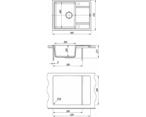 Приобрести Кухонная мойка Florentina Липси-650 20.125.C0650.303 Мокко в магазине сантехники Santeh-Crystal.ru